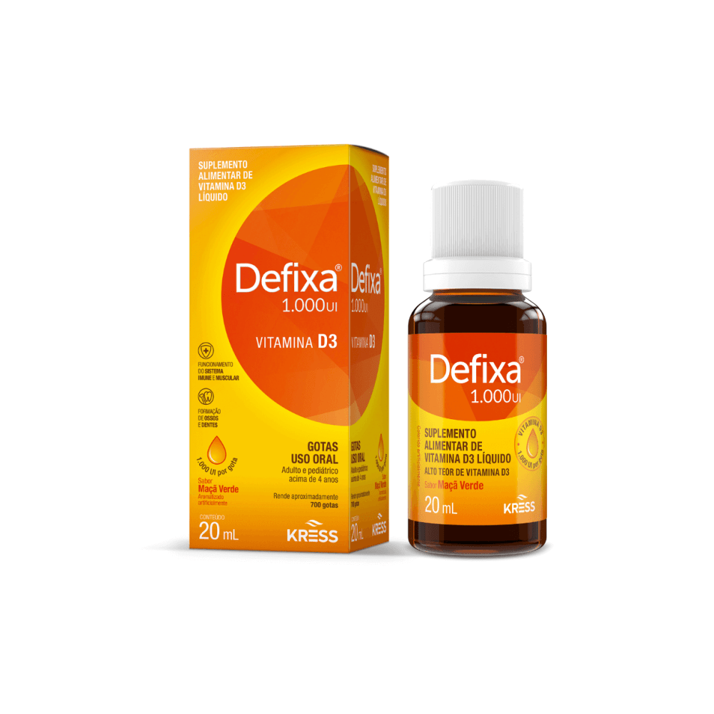 Defixa | Vitamina D 1000 UI em gotas Defixa | Vitamina D 1000 UI em gotas